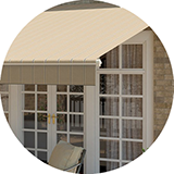 Outside Awnings by Sunsetter featuring Sunbrella