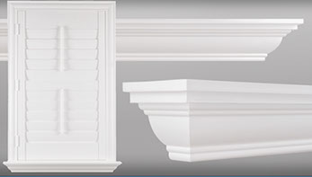 Louvers and shelf for composite shutters