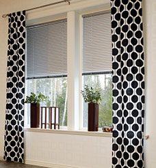 Aluminum blind with drapes